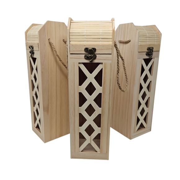 Wooden gift box Unfinished pine lot of 3 - Picture 1 of 5